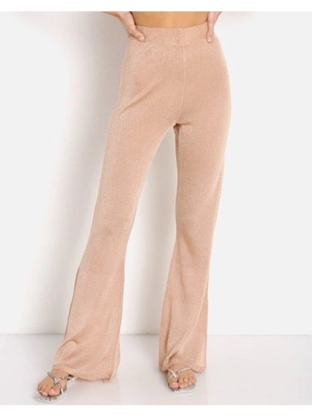 L Space Glisten Pants Metallic Wide Leg Women’s Size Medium